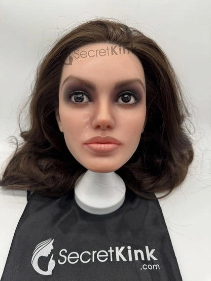 Ultra Realistic Female Silicone Sex Doll Head (Fair Skin-Tone) - Angelina