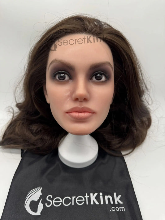 Ultra Realistic Female Silicone Sex Doll Head (Fair Skin-Tone) - Angelina