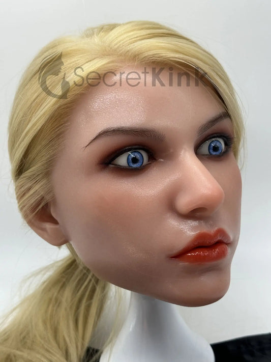 Ultra Realistic Female Silicone Sex Doll Head (Fair Skin-Tone) - Hana