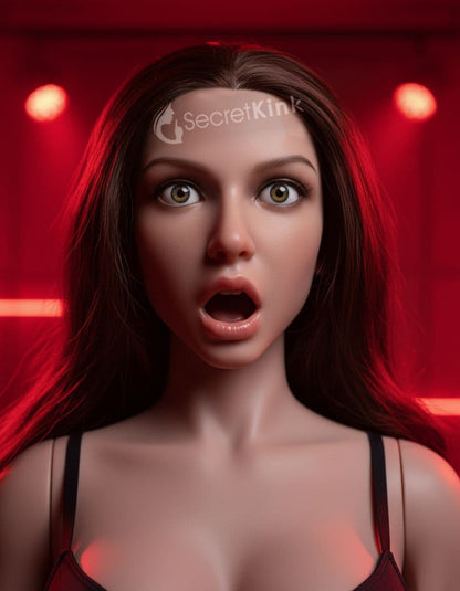 Ultra Realistic Female Silicone Sex Doll Head (Fair Skin-Tone) - Rosie