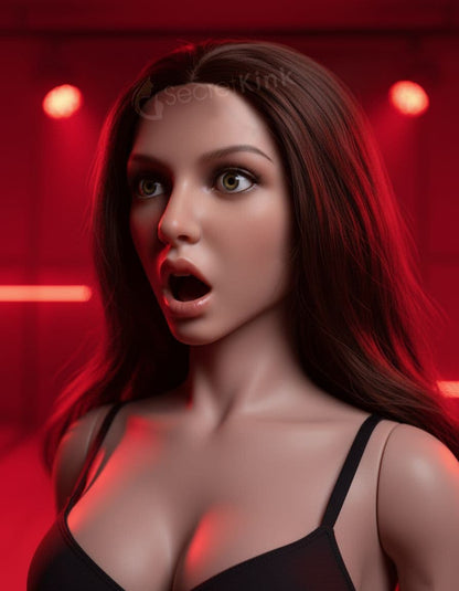 Ultra Realistic Female Silicone Sex Doll Head (Fair Skin-Tone) - Rosie