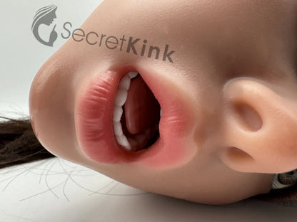 Ultra Realistic Female Silicone Sex Doll Head (Fair Skin-Tone) - Rosie