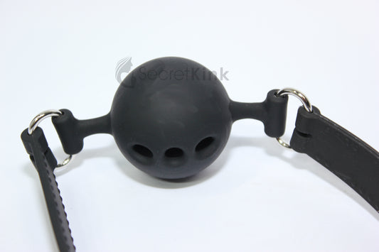 Premium Silicone Breathable Ball Gag with Lockable Adjustable Strap (40mm)