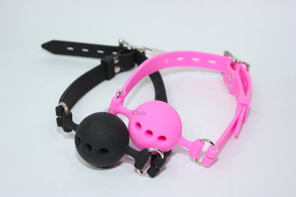 Premium Silicone Breathable Ball Gag with Lockable Adjustable Strap (40mm)