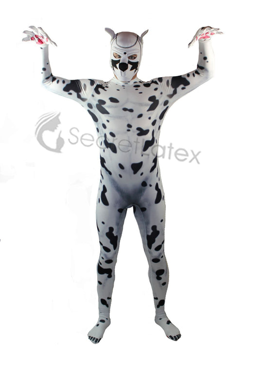 Dalmatian Spandex Puppy Play Full Body Suit
