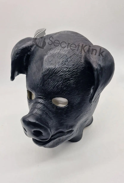 Latex Rubber Pig Hood (Textured)