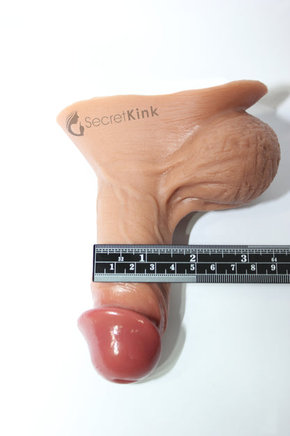 4-inch Silicone Penis Sleeve with Ball-Sack